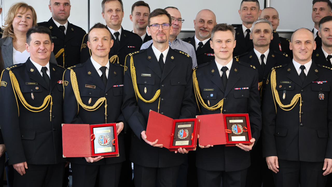 Pożegnanie funkcjonariuszy Akademii Pożarniczej odchodzących na zaopatrzenie emerytalne