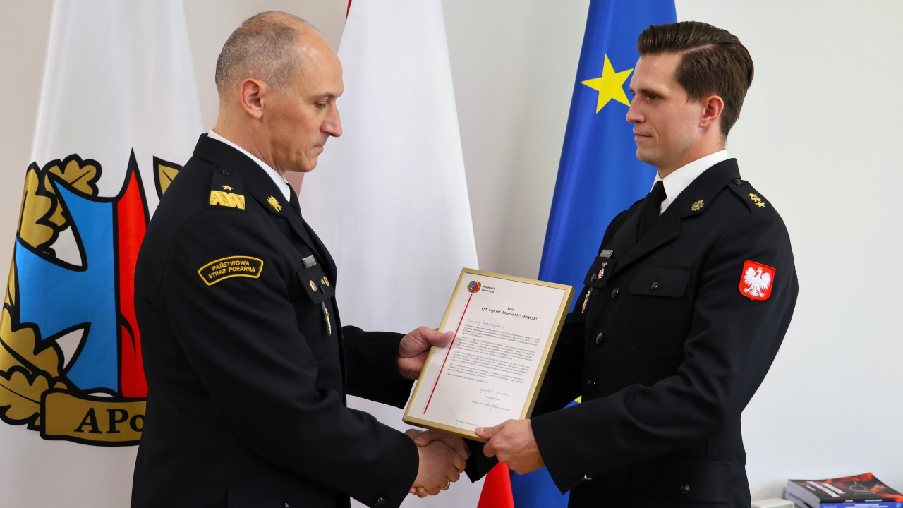 Reakcja godna oficera – dyplom uznania dla kpt. Marcina Myszkowskiego