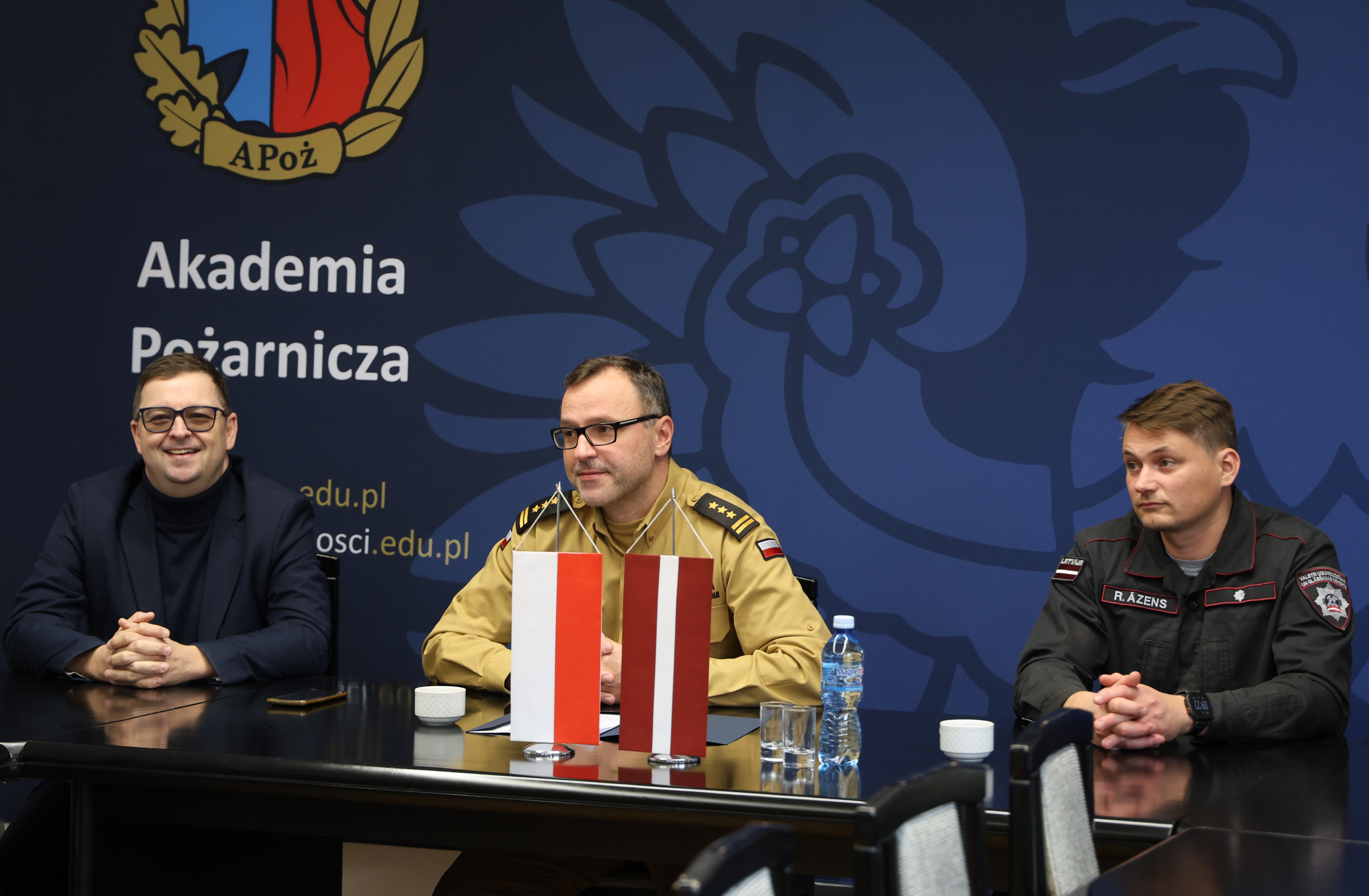 Wizyta delegacji Państwowej Służby Pożarniczo-Ratowniczej Łotwy w Akademii Pożarniczej