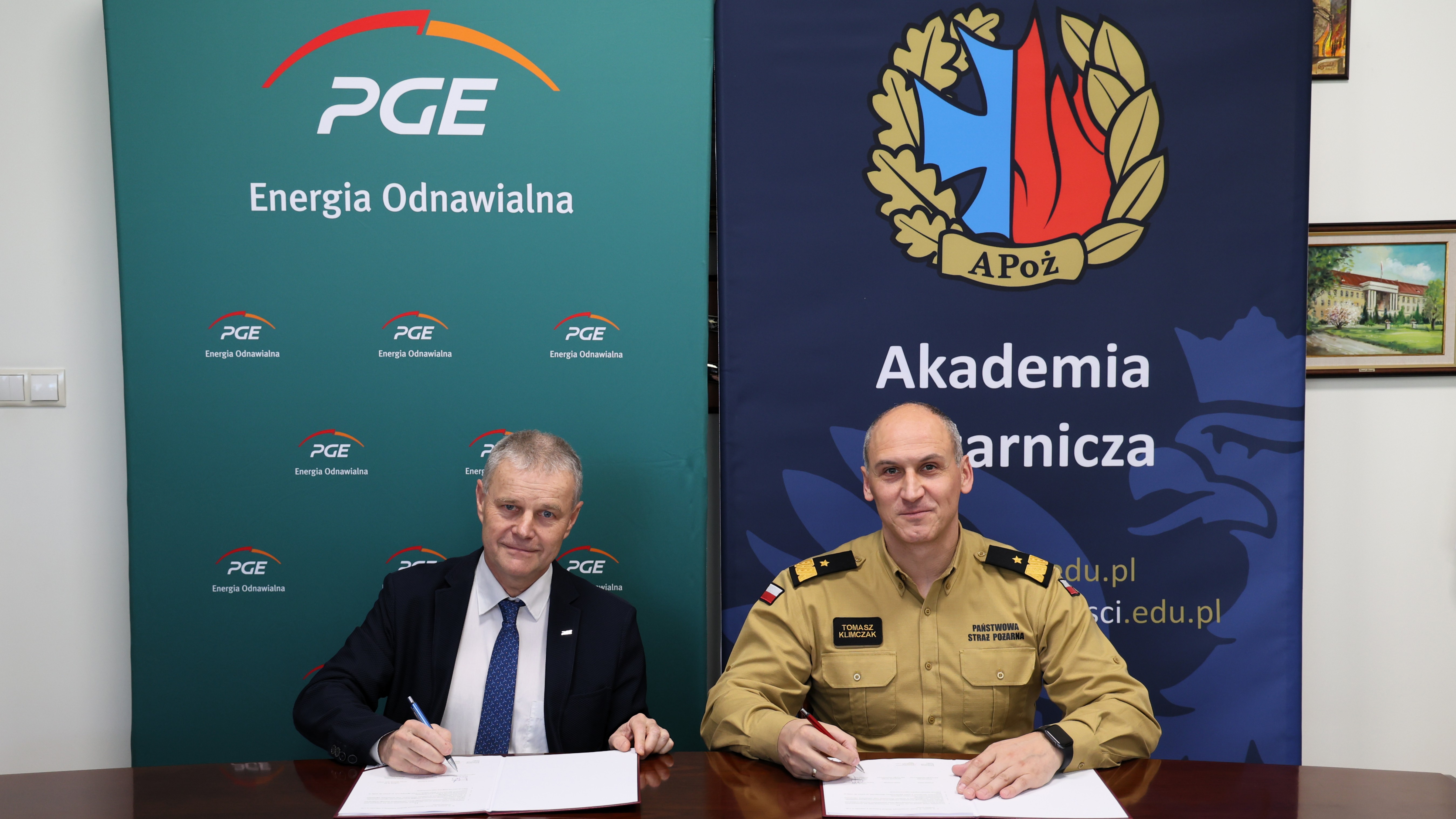 PGE Energia Odnawialna i Akademia Pożarnicza łączą siły na rzecz bezpieczeństwa w energetyce