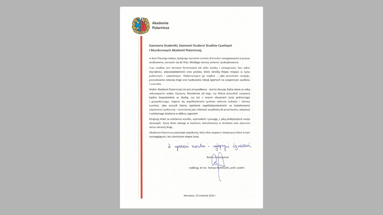 Dzień Studenta Akademii Pożarniczej