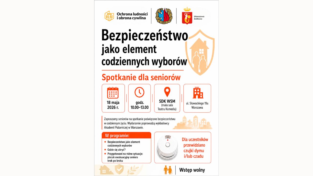 Spotkanie dla Seniorów z Dzielnicy Żoliborz „Bezpieczeństwo jako element codziennych wyborów”