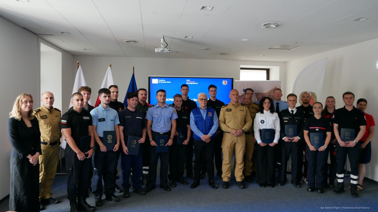 Zakończenie pierwszej edycji UCPM Exchange of Young Firefighters w Akademii Pożarniczej
